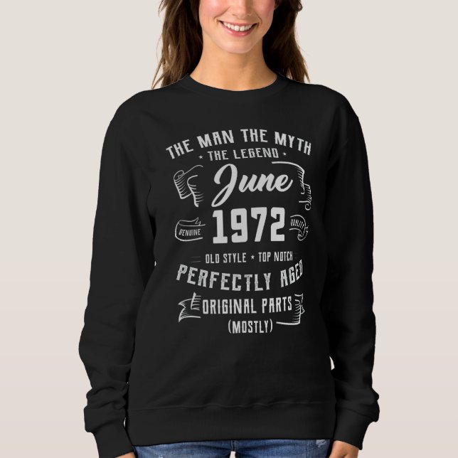 Manar Man Myth Legend juni 1972 50:e födelsedagen  T Shirt (Framsida)