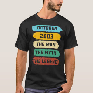 Manar Man Myth Legend oktober 2003 19:e födelsedag T Shirt