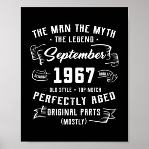 Manar Man Myth Legend september 1967, 55:e födelse Poster