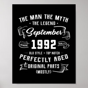 Manar Man Myth Legend september 1992 30års födelse Poster