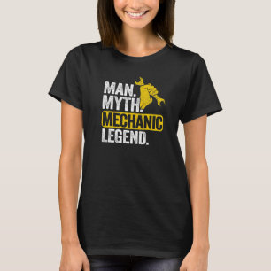 Manar Man Myth Mechanic Legend Car Guy Garage Papp T Shirt