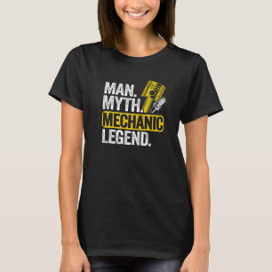 Manar Man Myth Mechanic Legend Car Guy Garage Papp T Shirt