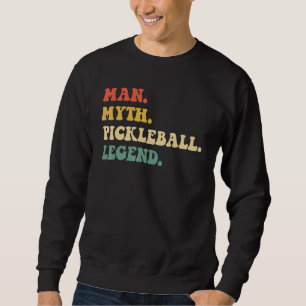 Manar Man Myth Pickleball Legend Fars dag Vinta Lång Ärmad Tröja