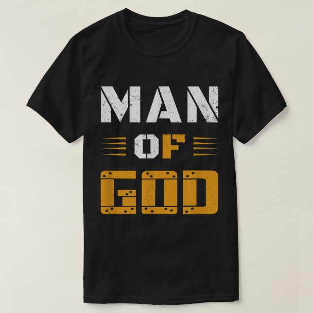 Manar Man of God Fars dag Christian T Shirt (Design framsida)