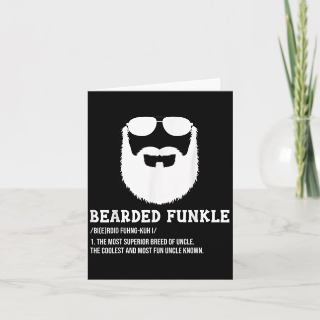 Manar Manar Bearded farbror Pappa Bearded Funkle F Kort (Framsida)