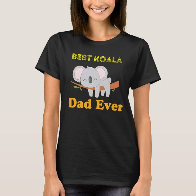 Manar Manar Best Koala Aldrig Pappa Koala Bear Ani T Shirt (Framsida)