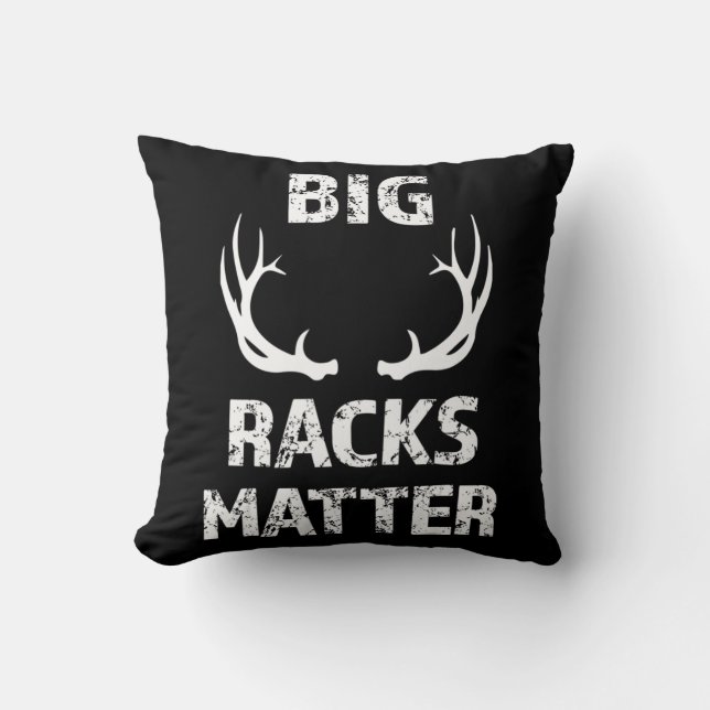 Manar Manar Big Racks Matter Roligt Hjort Buck Hun Kudde (Framsida)