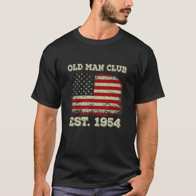 Manar Manar Gamla Klubben Man inrättad 1954 T Shirt (Framsida)