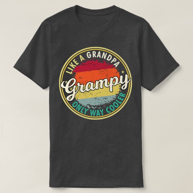 Manar Manar Grampy som en farfar- och farapenkylar T Shirt (Design framsida)