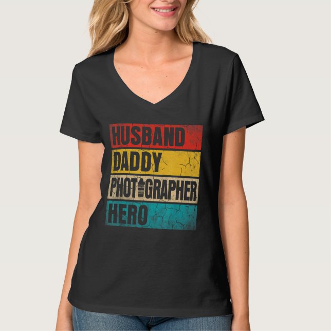 Manar Manar Make Pappa Fotograf Hero Far T Shirt (Framsida)