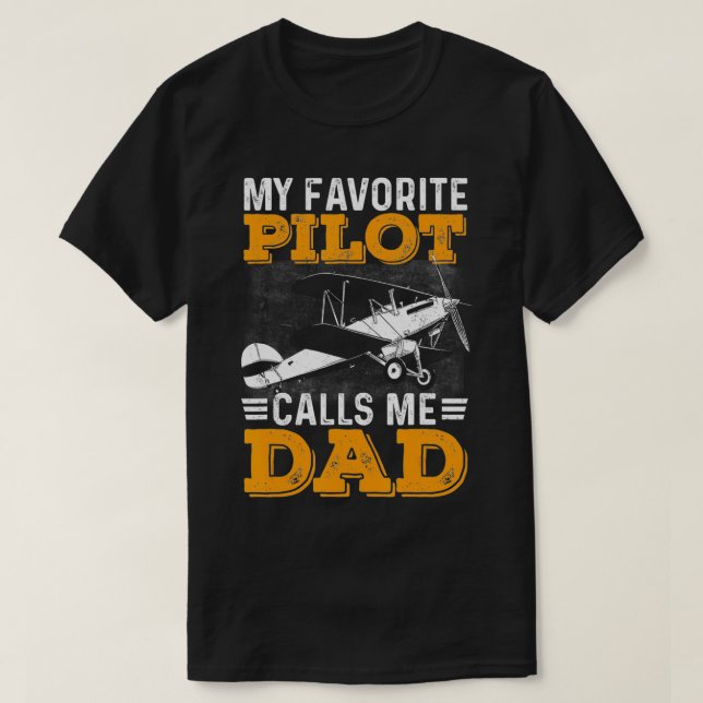Manar Manar Min favoritpilot kallar mig Pappa Funn T Shirt (Design framsida)