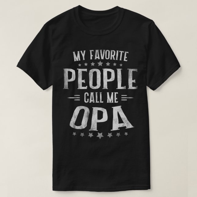Manar Manar Mina favoriter kallar mig Opa Far T Shirt (Design framsida)