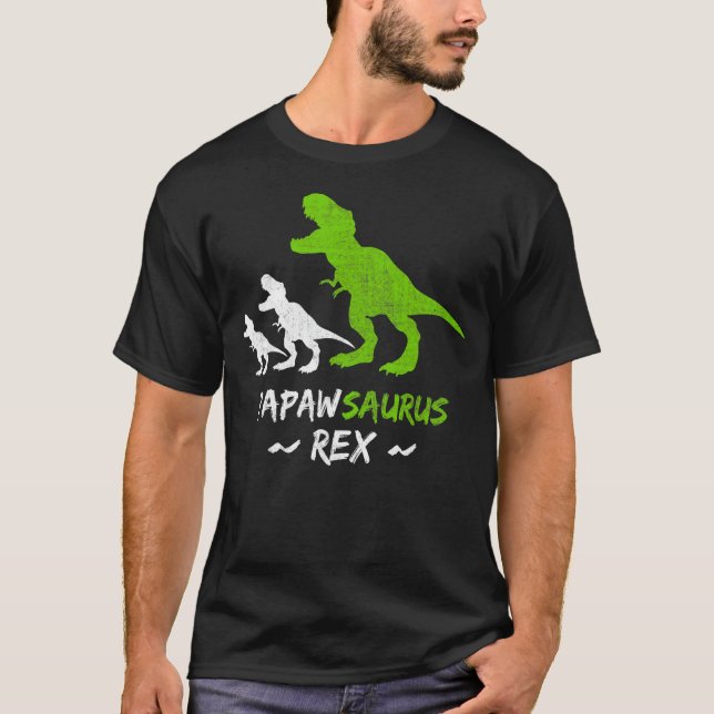 Manar Manar Papawsaurus Rex Papaw Saurus Dinosaur T Shirt (Framsida)
