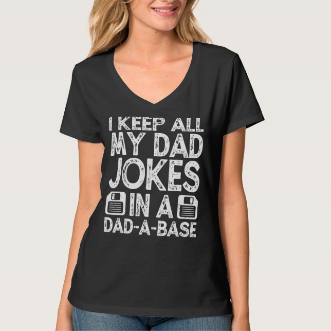 Manar Manar pappa Pappa skämtar Pappa en basdataba T Shirt (Framsida)