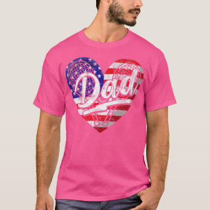 Manar Manar Patriotic American Flagga Heart Tennis T Shirt