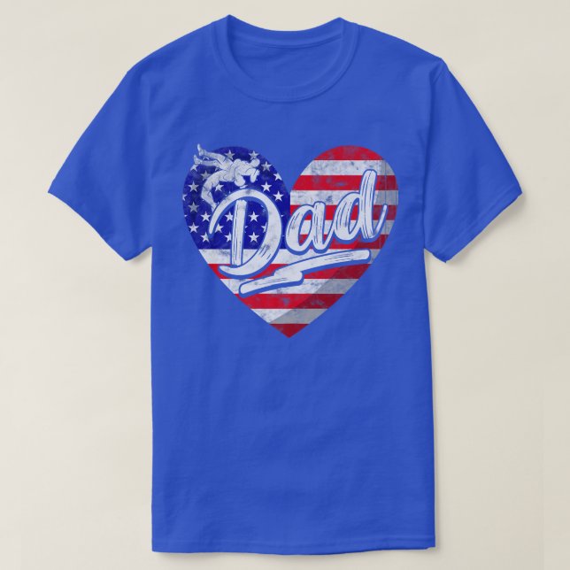 Manar Manar Patriotic American Flagga Heart Wrestl T Shirt (Design framsida)