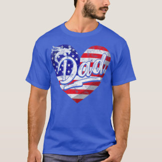 Manar Manar Patriotic American Flagga Heart Wrestl T Shirt