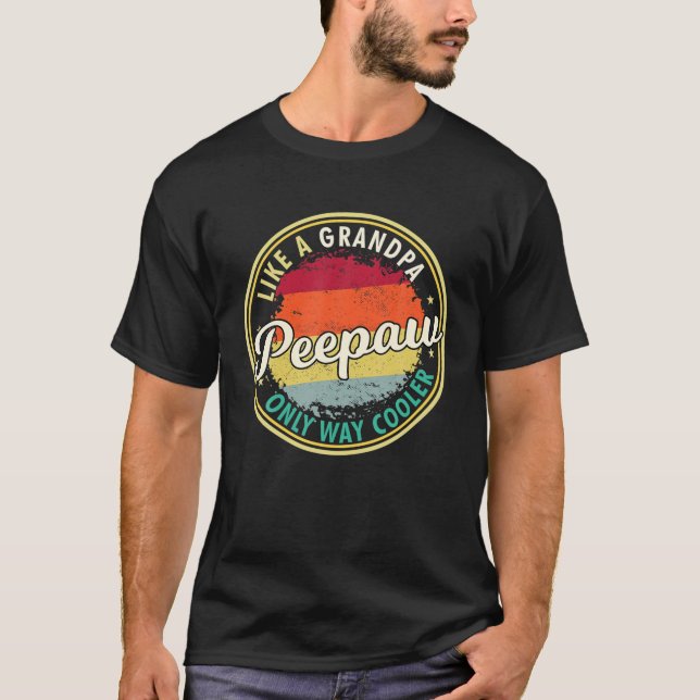 Manar Manar Peepaw som en farfar - endast en kylar T Shirt (Framsida)