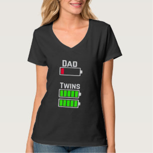 Manar Manar, tuppad, låg batteriladdning för två P T Shirt
