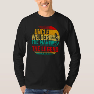 Manar Manar Vintage farbror Welder människan, ord T Shirt