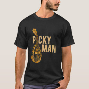 Manar Mandolin Player Picky Man Bluegräs Guitar T Shirt