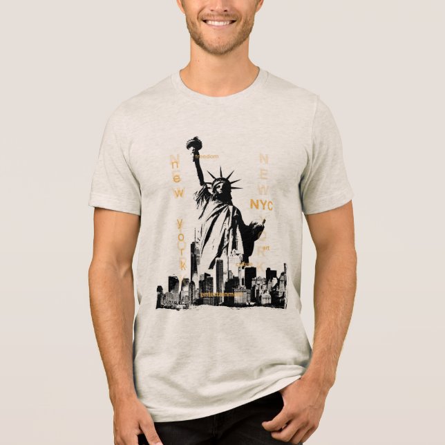 Manar Manhattan Nyc Liberty Statue High Quality T Shirt (Framsida)