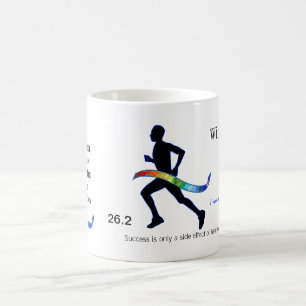 Manar maraton med pusselbandet kaffemugg