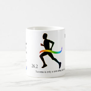 Manar maraton med regnbågebandet kaffemugg