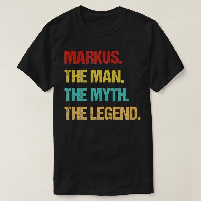 Manar markerar mannen myten om förklaringen t shirt (Design framsida)