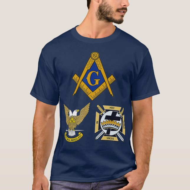 Manar Mason Scottish York Rite Tee Masonic 32 nd (Framsida)