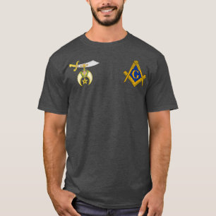 Manar Mason Shriner Pocket Split Masonic Shrine T Shirt