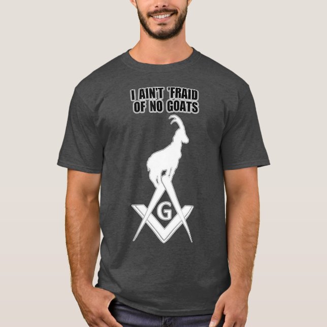 Manar Masonic Kortärmad Goat Tshirt T Shirt (Framsida)