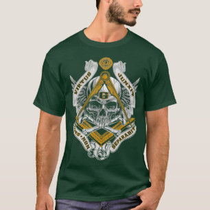 Manar Masonic Skull Virtus Junxit Mors Non Gift T Shirt