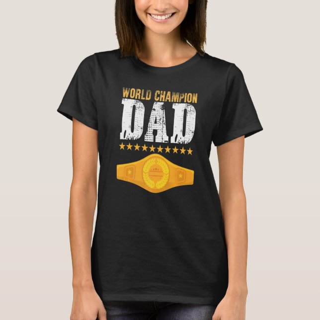 Manar-mästare Bälte Far-dagen från Kids Pappa T Shirt (Framsida)