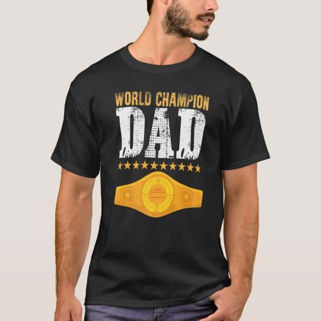 Manar-mästare Bälte Far-dagen från Kids Pappa T Shirt (Framsida)