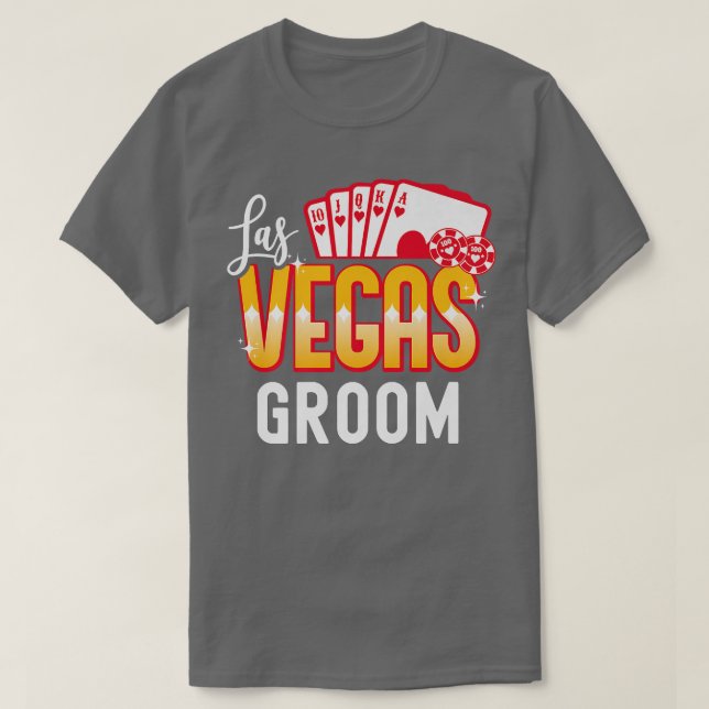 Manar Matching Las Vegas Bröllop Bride och Groom V T Shirt (Design framsida)