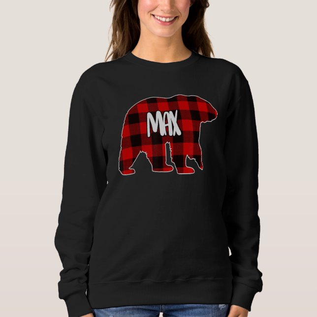 Manar Max Bear Anpassningsbar Red Buffalo Play jul T Shirt (Framsida)