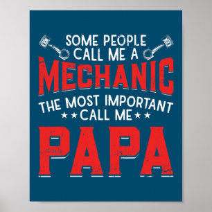 Manar Mechatronics Crateur Pappa Grandpa Mechanic Poster