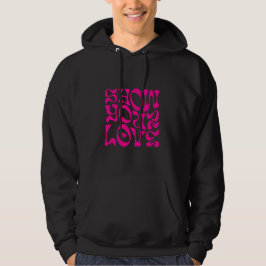 Manar med fet Rosa text, minimalistiskt hus Hoodie