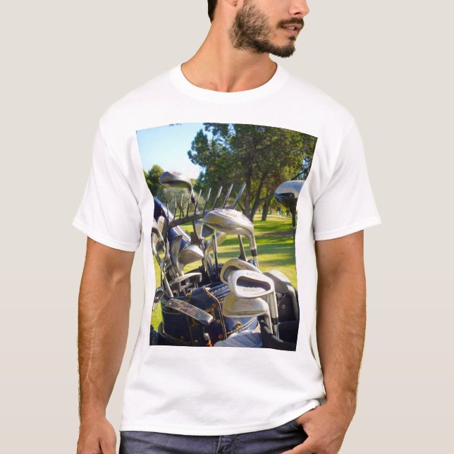Manar med golf Klubbs T-shirt, T Shirt (Framsida)