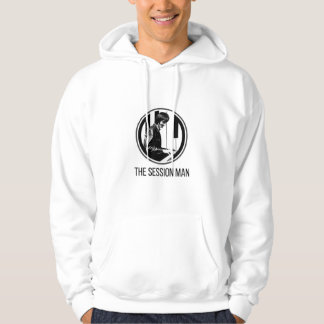 Manar med sessionsmannen-design (b&w) hoodie