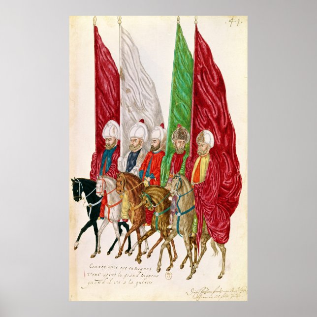 Manar med standarder efter Seigneur till Poster (Framsidan)