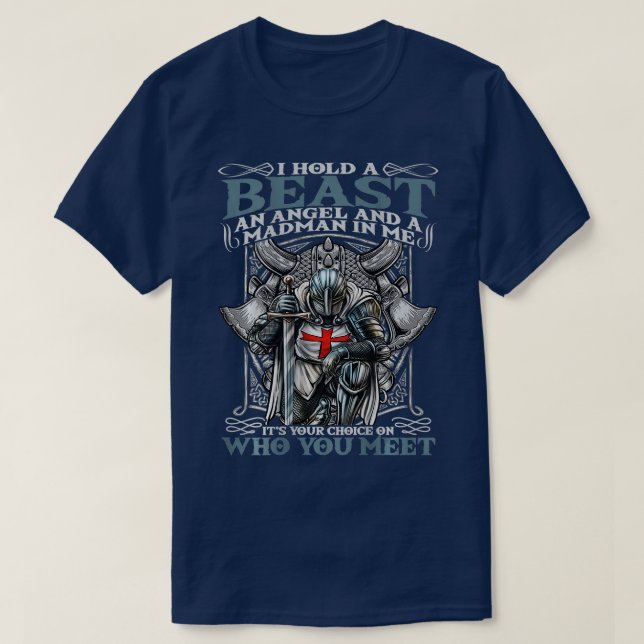 Manar Medieval Crusader Knight Templar Costume Chr T Shirt (Design framsida)