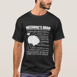 Manar Mekanik Brain Problemlösningsfunktion T Shirt