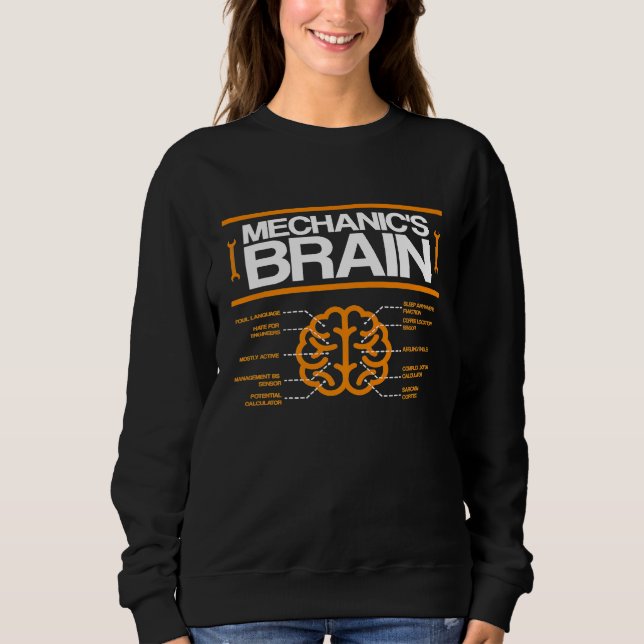 Manar Mekaniska mekanismen Brain-julen T Shirt (Framsida)