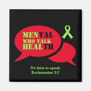 MANAR Mental Health Awareness MANAR WHO TALK HEAL Magnet