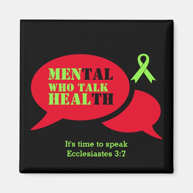 MANAR Mental Health Awareness MANAR WHO TALK HEAL Magnet (Framsidan)