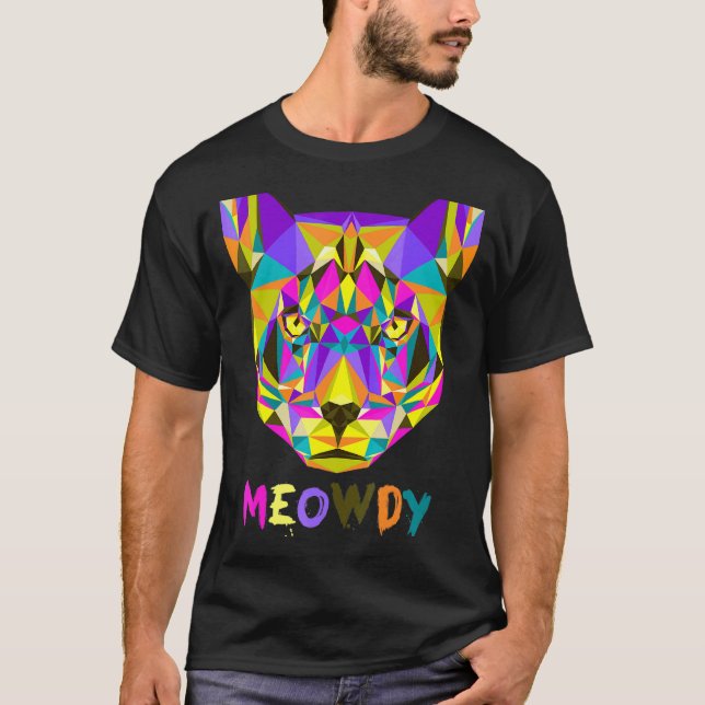 Manar Meowdy Howdy Cat Meme Texan T Shirt (Framsida)