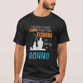 Manar mer än Kärlek Fishing Nonno-Italien Italiens T Shirt