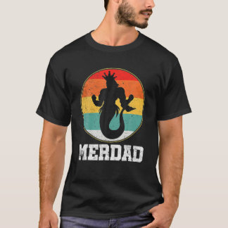Manar Merdad Pappa Merman Underwater Sea Retro Sol T Shirt